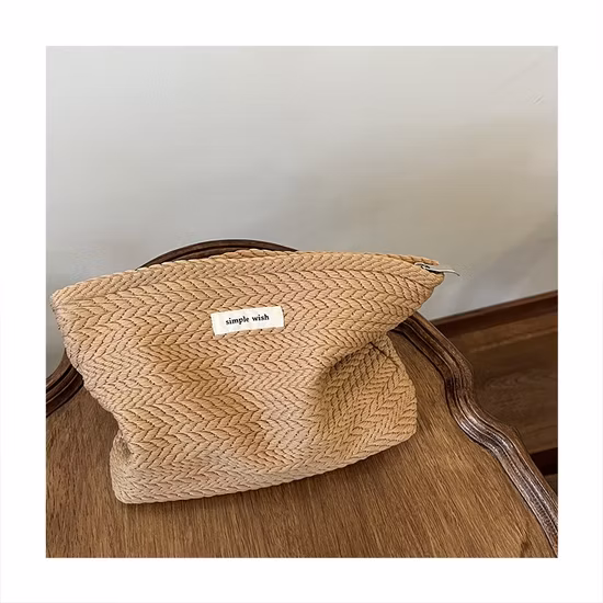 Corduroy Smile Dots Make-up-Organizer, Aufbewahrungs-Kosmetiktasche für Damen und Mädchen, Federmäppchen