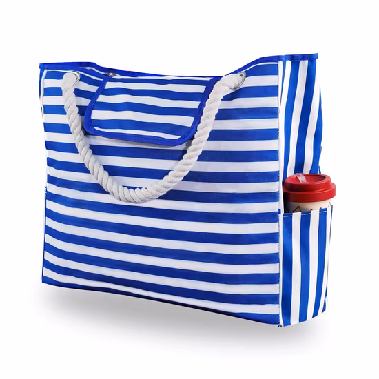 Sommer-Strandtasche mit großer Kapazität, Umhängetasche, modischer Druck, Damen-Schulterhandtasche aus Segeltuch