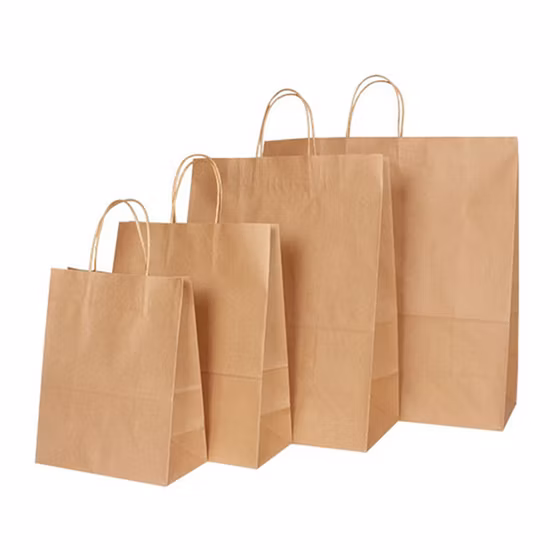 Maßgeschneiderte Papiertüten-Recyclingverpackung für den Einkauf