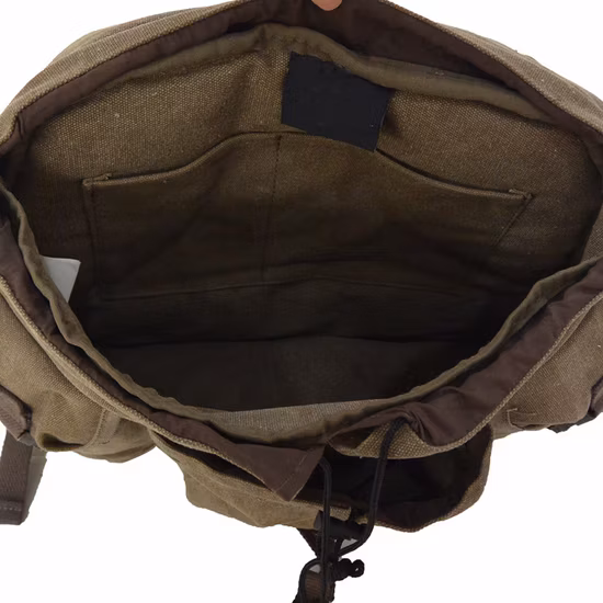 Großhandel 3 Fronttaschen Custom Canvas Rucksack Tasche